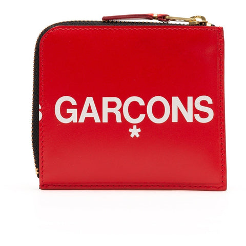 Comme des Garçons Huge Logo Red 2-Zip Wallet