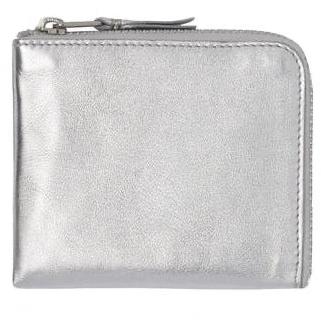 Comme des Garçons Silver Zip Around Wallet