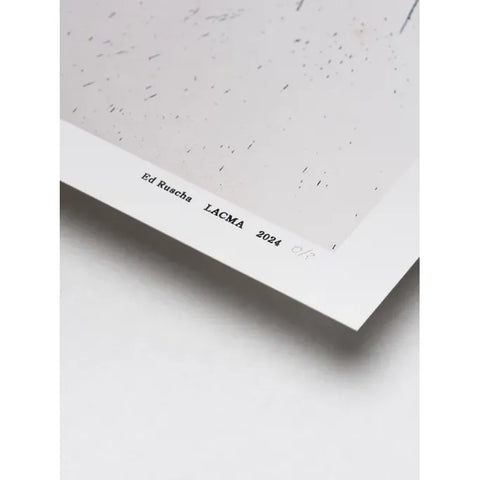 Ed Ruscha: Actual Size Unframed Artist Proof Print