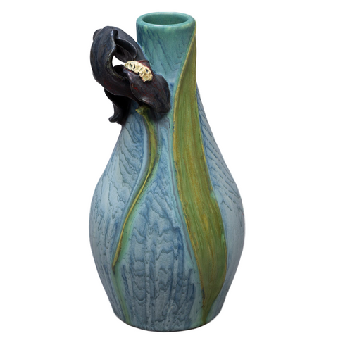 Enchanted Iris Vase in Shibori