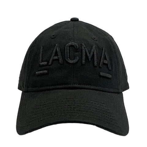 LACMA Logo Hat Black with Black