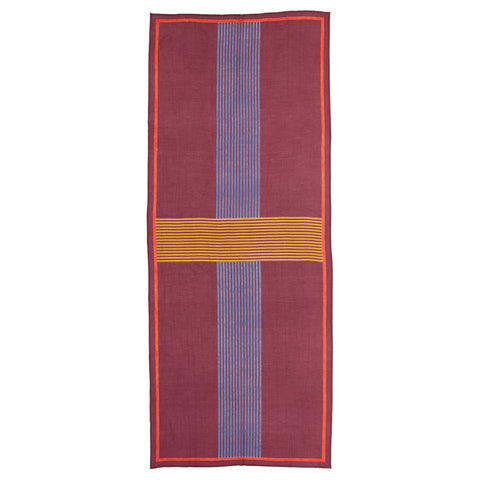 Burgundy Criss Cross Long Scarf