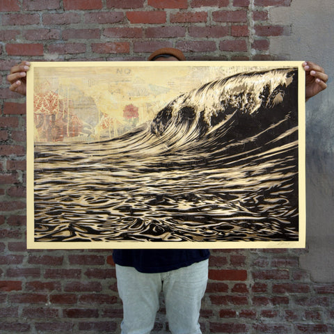 Obey Dark Wave Signed Offset Lithograph
