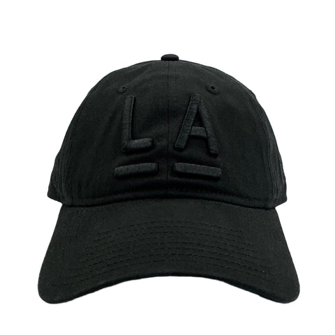 LA Hat Black with Black Embroidery