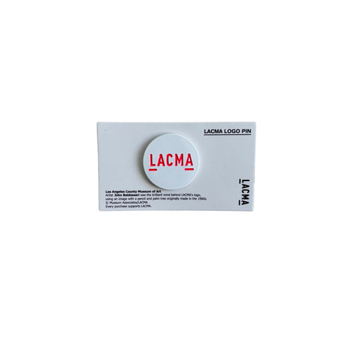 LACMA Round Red and White Enamel Pin