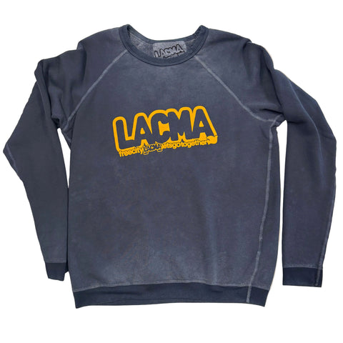 FREECITY × LACMA Lets Go Together Raglan Sweater in Blue
