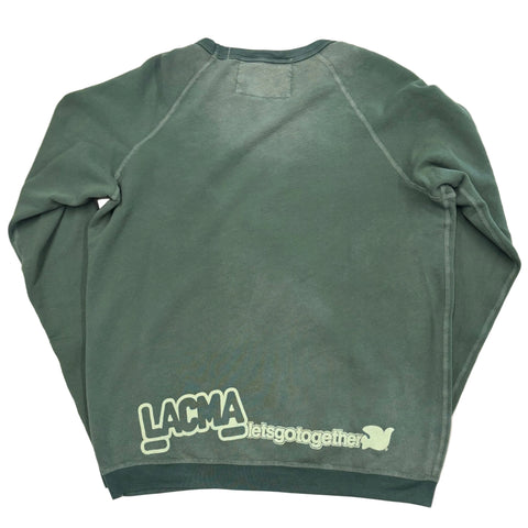 FREECITY × LACMA Lets Go Together Raglan Sweater in Green