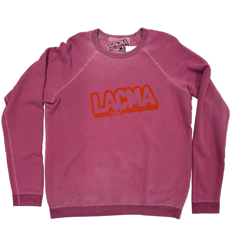 FREECITY × LACMA Lets Go Together Raglan Sweater in Pink