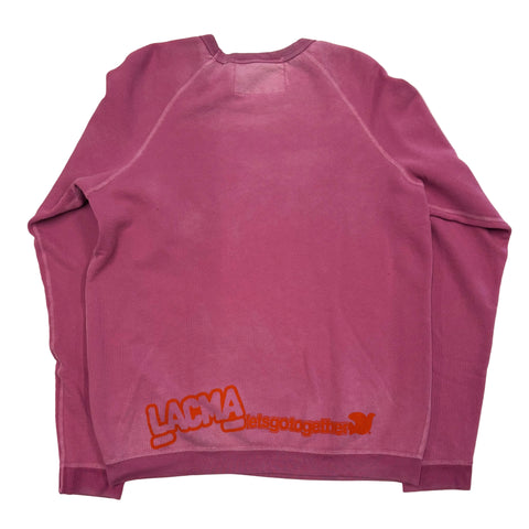 FREECITY × LACMA Lets Go Together Raglan Sweater in Pink
