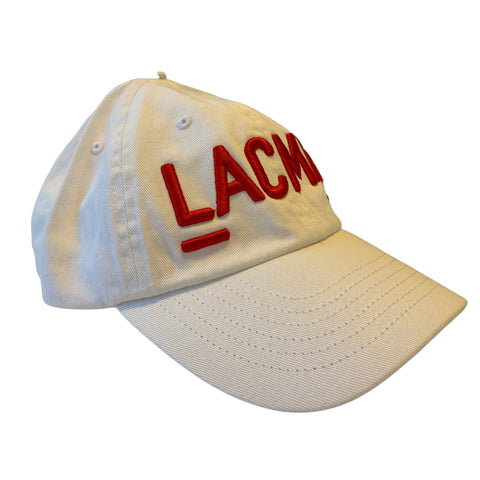 LACMA Logo Hat White with Red