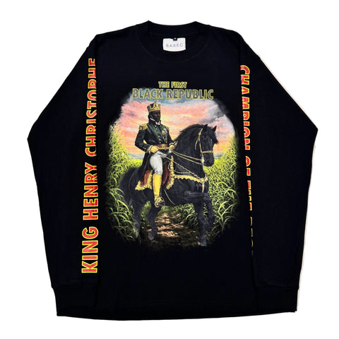 Tavares Strachan Henry Christophe Long Sleeved T-shirt in Black
