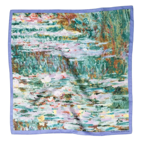 Monet Bridge and Water Lilies Silk Neckerchief