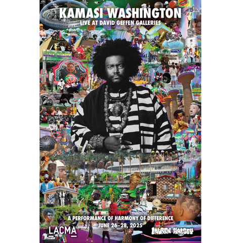 Kamasi Washington Live at David Geffen Galleries Poster by Lauren Halsey
