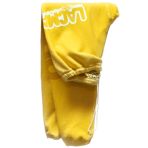 FREECITY × LACMA Lets Go Together Sweatpants in Yellow