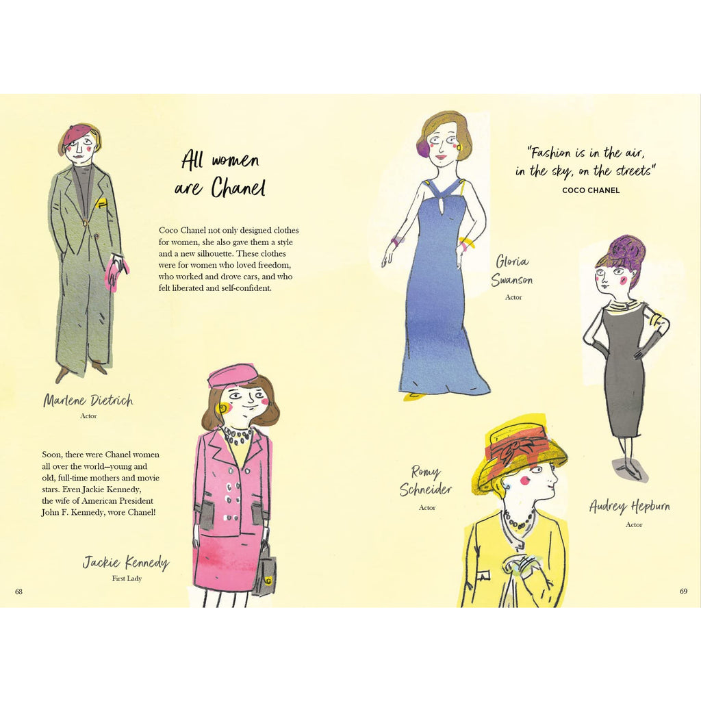 Coco Chanel, fashion illustration Art Print