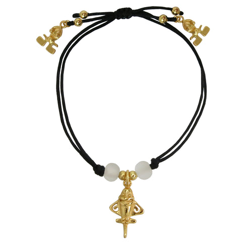 Frogs and Quimbaya Golden Flyer Bracelet