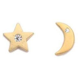 Star and Moon Earrings in Gold