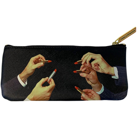 TOILETPAPER Lipsticks Pencil Case in Black