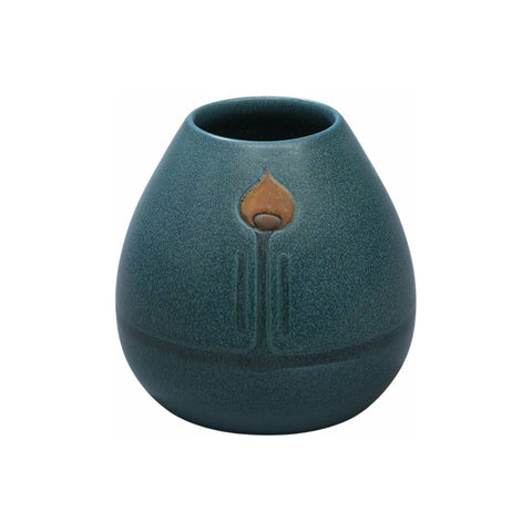 Tritone Ceramic Pottery Vase in Teal