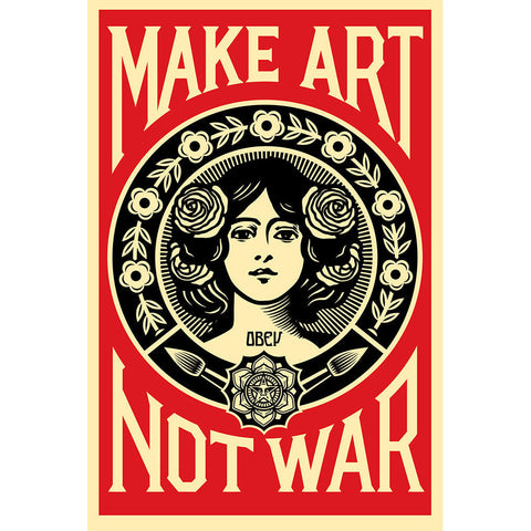 Obey Make Art Not War Signed Offset Lithograph