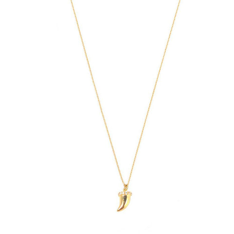 Horn Necklace in Gold
