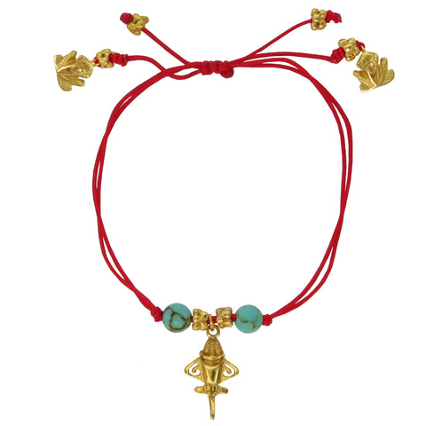 Compressed Turquoise and Quimbaya Golden Flyer Bracelet