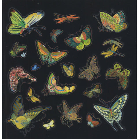 Cloisonné Sticker Collection Set: Birds, Butterflies and Flowers