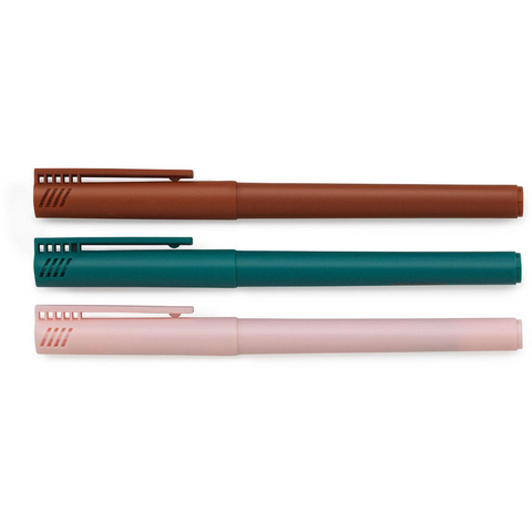 Normann Copenhagen Felt Pens 3 piece set, Brown Teal Pink