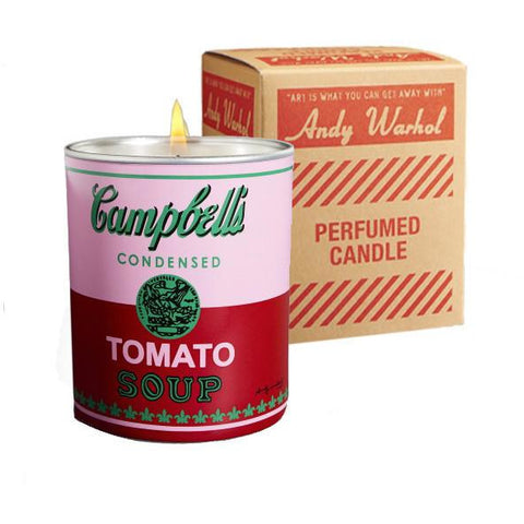 Andy Warhol Campbell's Soup Can Perfumed Candle in Pink/Red