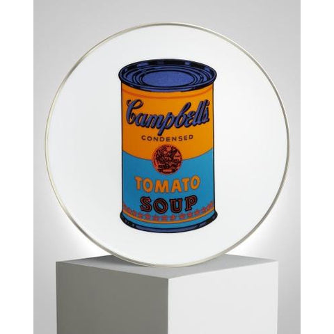 Andy Warhol 'Campbell's' Plate in Blue/Orange