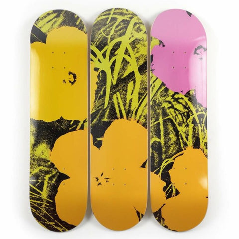 Andy Warhol Flowers – Lime/Orange Skateboard Deck Set